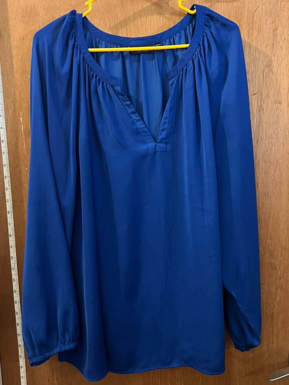 Size 3X - Apt 9 - Royal Blue Long Sleeve Pullover Blouse